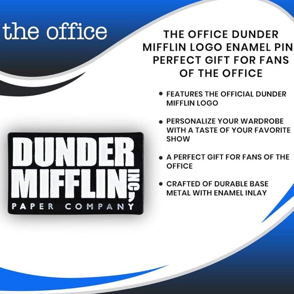Dunder Mifflin Inc Paper Company Enamel Pen The Office Fanny Pack Pin Backpack - Picture 4 of 9